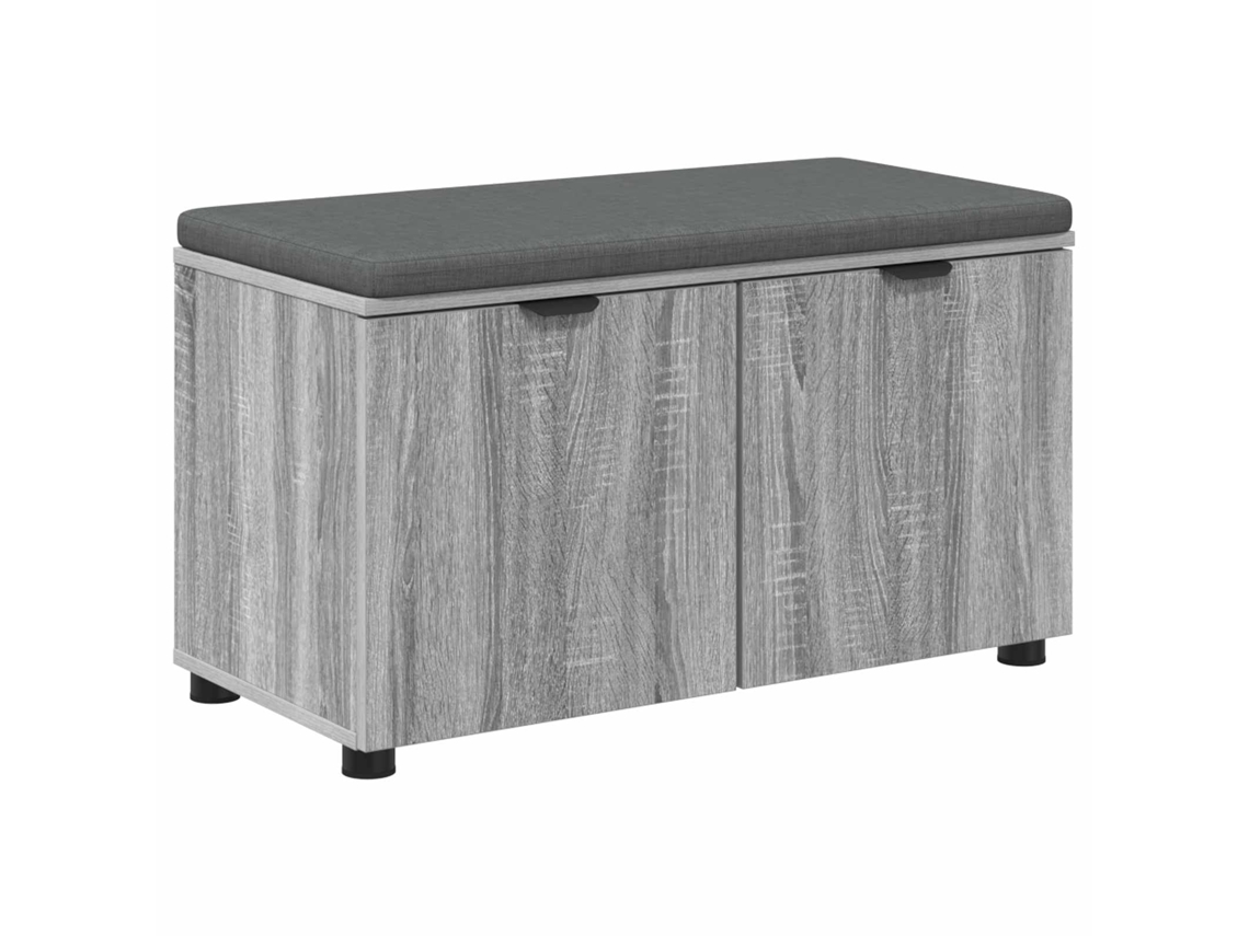 Banco de Hall com Almofada Cinza Sonoma 80x46x46 cm MAISON EXCLUSIVE