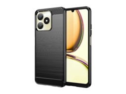 Capa De Celular Tpu Com Textura Escovada De Fibra De Carbono