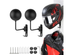 Suporte de Parede para Capacete, Pacote com 2 Unidades, Giro de 180°, Ideal para Exibir Capacetes BRILVIBERA