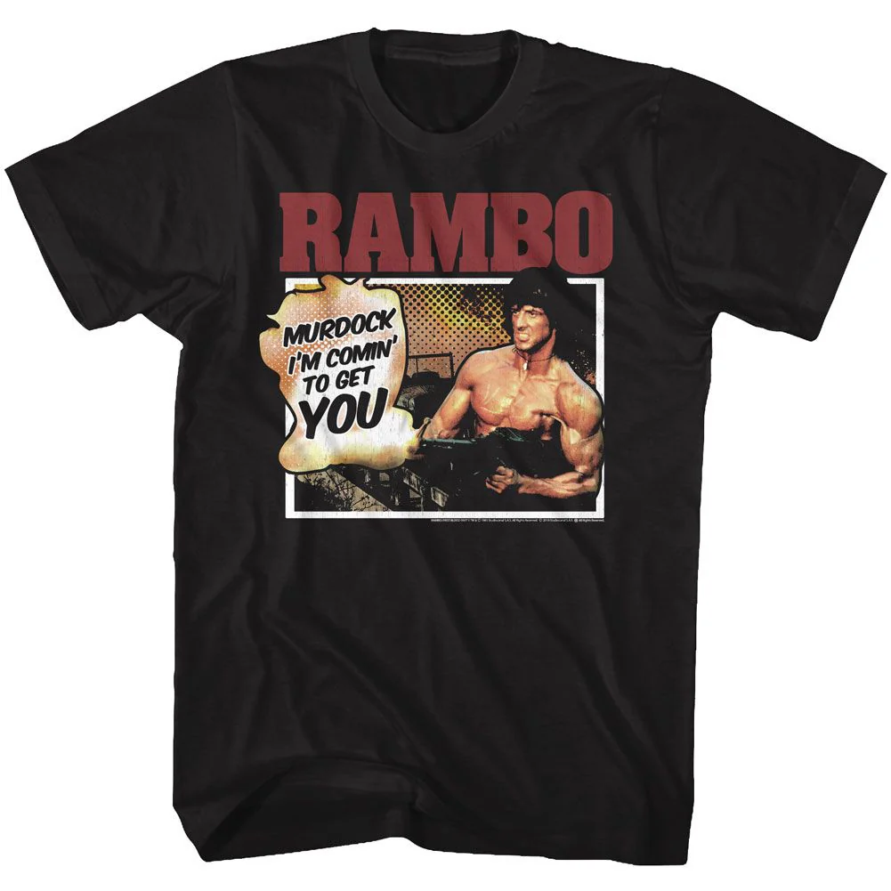 Unisex Adult T-shirt Rockinstone Rambo Movie You Wont Believe Black Sizexl