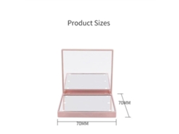 Espejo De Maquillaje Mini Led Plegable Portátil De Doble Cara Con 6 Luces Led Y Superficie Clara