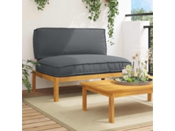 Vidaxl Conjunto De Sofás Com Almofada Liso Antracite 120 X 92 X 69 Cm