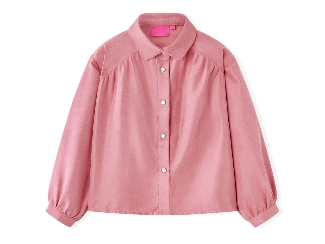 Blusa Para Criança Com Mangas Abalonadas Rosa-velho 116