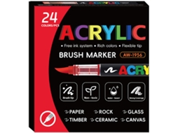 Marcador Acrílico Líquido, Ponta De Pincel Macia, Caneta De Tinta Para Fazer Cartões De Diário.