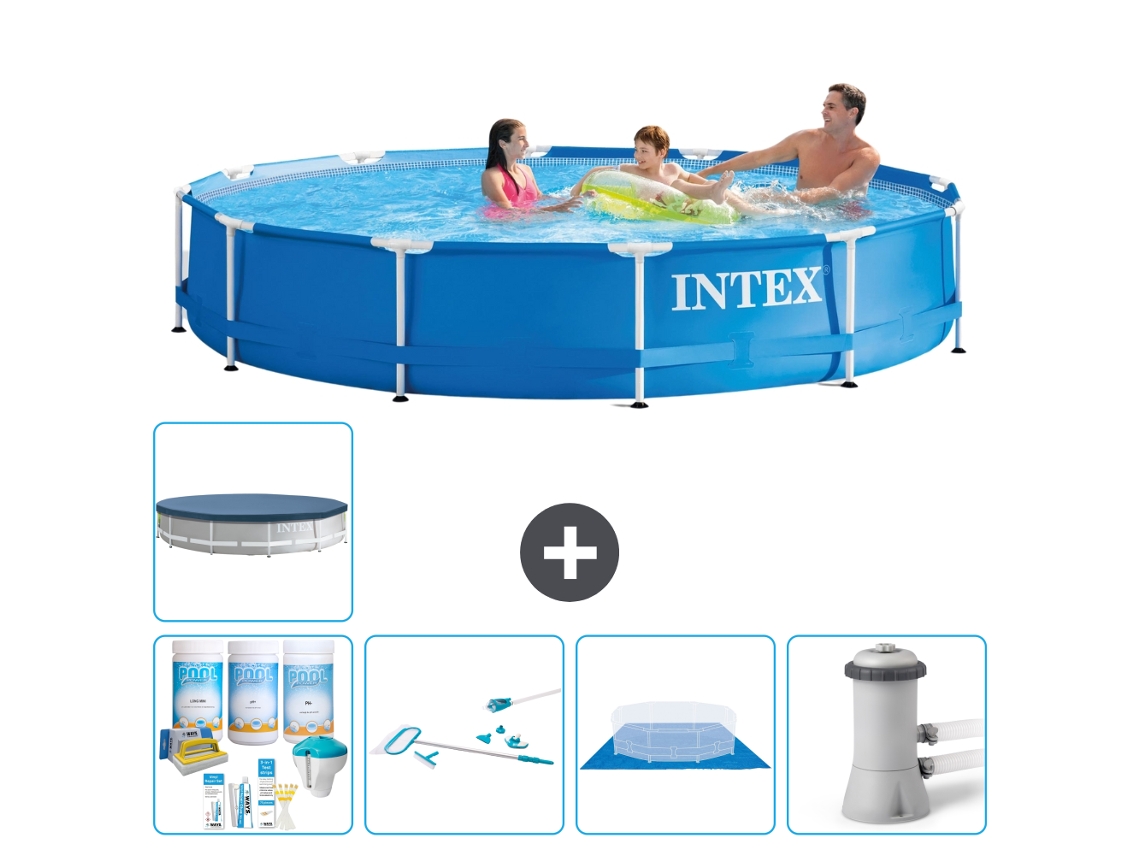 Intex Piscina Com Estrutura Redonda - 366x76 Cm - 6-peças S20432