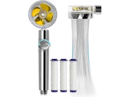 Kit de Cabeça de Chuveiro Turbo Portátil com 3 Cartuchos de Filtro TAISHENGDA (azul)