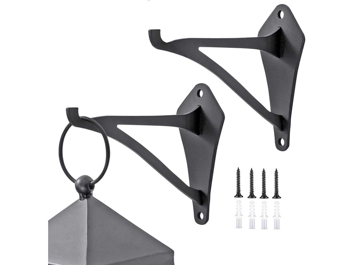 Suporte para Plantas de Exterior,, para Vasos de Plantas, Kit com 2 Vasos Decorativos, Fixação na Parede, Gancho para CHABERLU