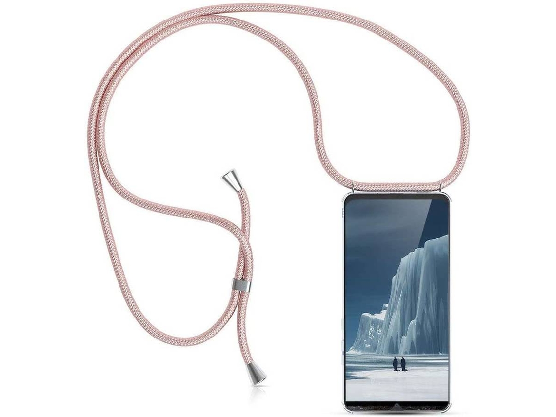 Capa Huawei Mate 20X HONGWE. Com corda Transparente, Rosa