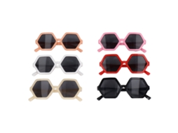Mali 6pcs Óculos de Sol Infantil Poligonal Colorido Uv Proof Personalizado Hexagonal