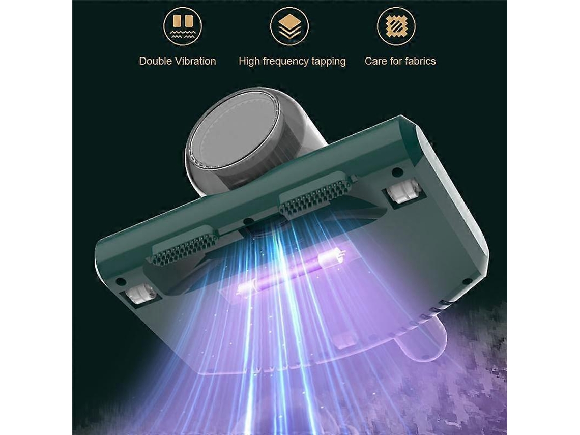 Aspirador De Pó Pequeno E Silencioso Para Remoção De Ácaros, Carregamento Sem Fio Portátil, Aspirador De Pó Uv Para Camas, Verde Aquaforge