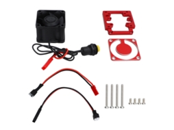 Mali cooler de Motor Rc Alumínio 4028 de Alta Velocidade para Traxxas 1/8 4wd Sledge Monster Truck 95076 4 Vermelho