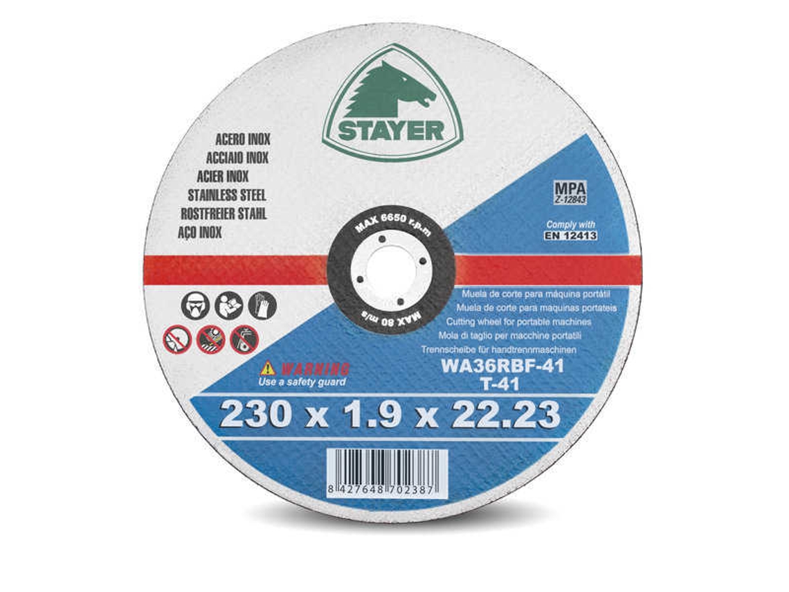 Disco de Corte Inox STAYER 230x1,9mm