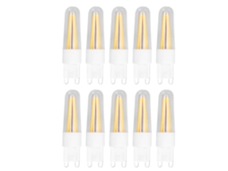 10pcs Lâmpada Led G9 3w 200lm Filamento Longo Branco Quente 220v para Lustre Mesa