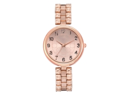 Relógio Pulseira Feminino Elegante Slim Liga Quartzo Ouro Rosa