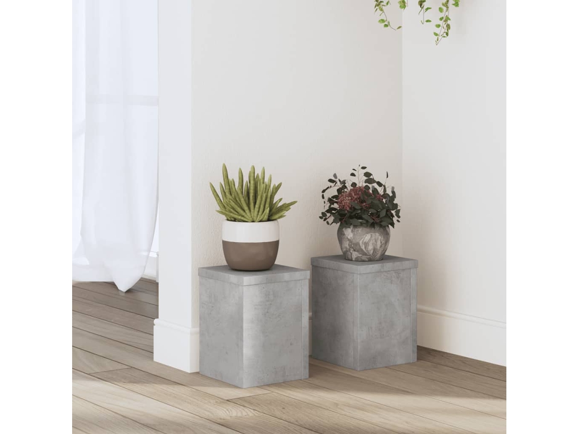 Vidaxl Suportes P/ Plantas 2 Pcs 15x15x20 Cm Derivados De Madeira