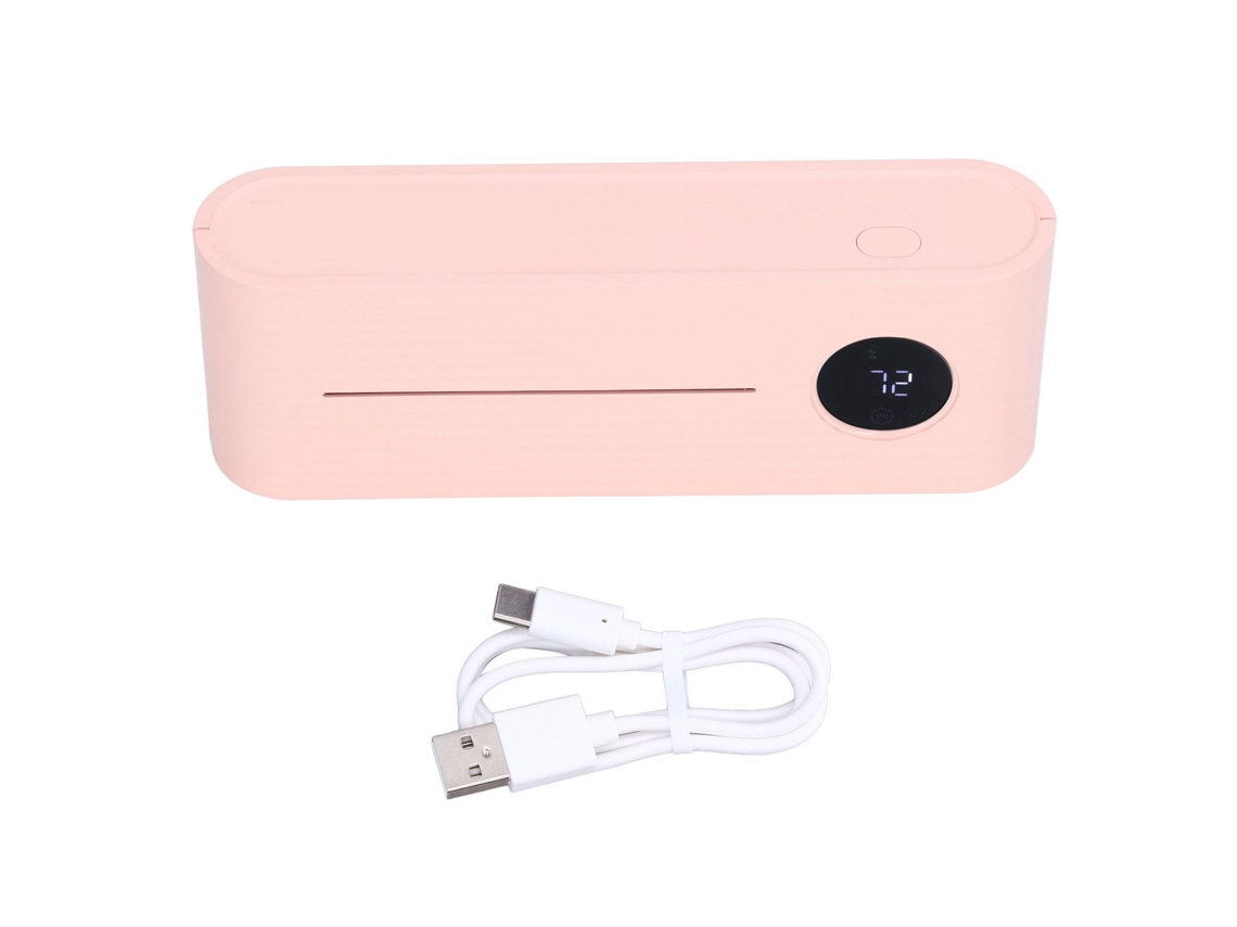 Suporte de Escova Elétrico Uv Sem Furo com Secagem Rosa