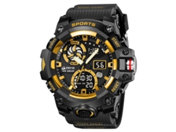 Relógio Esportivo Masculino MDUG Cronógrafo Multifuncional com Despertador Luminoso para Estudantes (dourado)