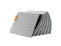 Conjunto De 50 Ladrilhos De Pavimento Modular Prata 305x305mm Antiderrapantes Tekmaquinas