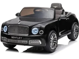 Bentley Mulsanne 12v Carro Elétrico Infantil 3 A 6 Anos – Limusina De Luxo Com Banco Em Pele, Bluetooth &amp; Pneus Eva – Preto