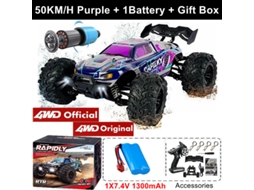 Carro Rc 4wd Brushless 50 80km/h Alta Velocidade Caminhão Off Road Brinquedo Adulto Criança Roxo Aeuzwr