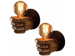 Duas Unidades Luminária de Parede Modelo para a Mão Direita Sem Fonte de Luz