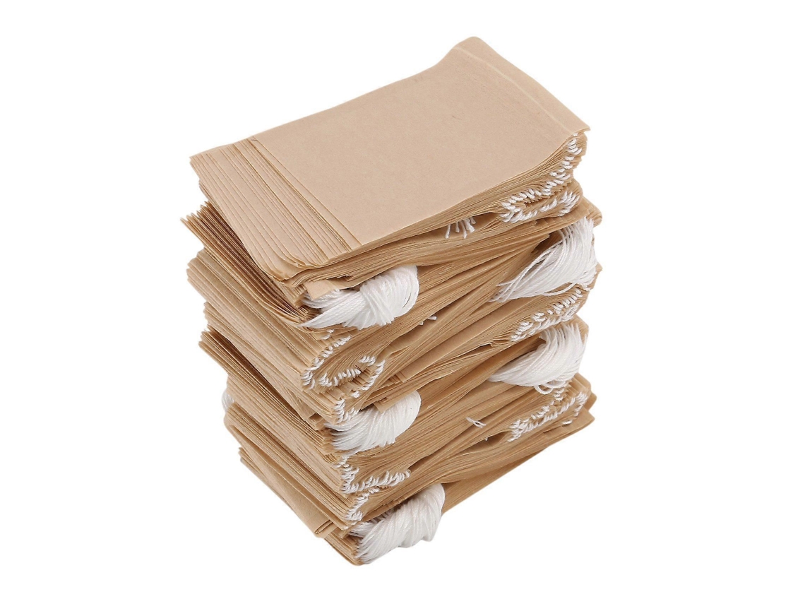 Pacote Com 500 Saquinhos De Chá Descartáveis​​ Papel Com Cordão Para A Granel, Café(natural) Marrom