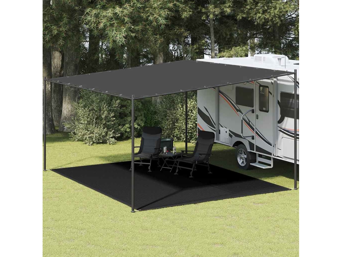 Vidaxl Tapete De Campismo Para Tenda 400x500 Cm Preto