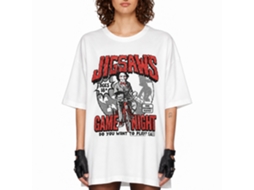 Rockinstone Saw Movie Game Night White Adult T-shirt Size:l