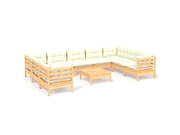 Garden Lounge Set, Garden Lounge Sets Vidaxl Creme Madeira De Pinho (n/a)