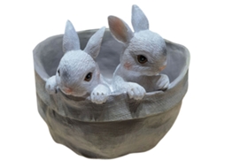 Vaso de Flores em Formato de Coelho para Suculentas Jardim Decoração Animal Shaped Planter