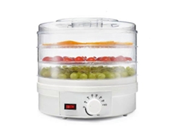Desidratador De Alimentos Elétrico Com Temperatura Ajustável, Grande Capacidade, Circulação De Ar Quente 360°, 3 Bandejas Para Frutas, Legumes E Carne