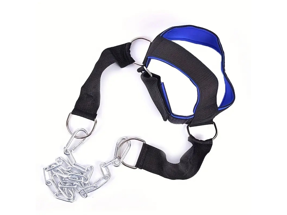 Harness para Pesos de Pesca com Corrente Exercitador de Pescoço e Cabeça para Academia em Casa | S/MARCA