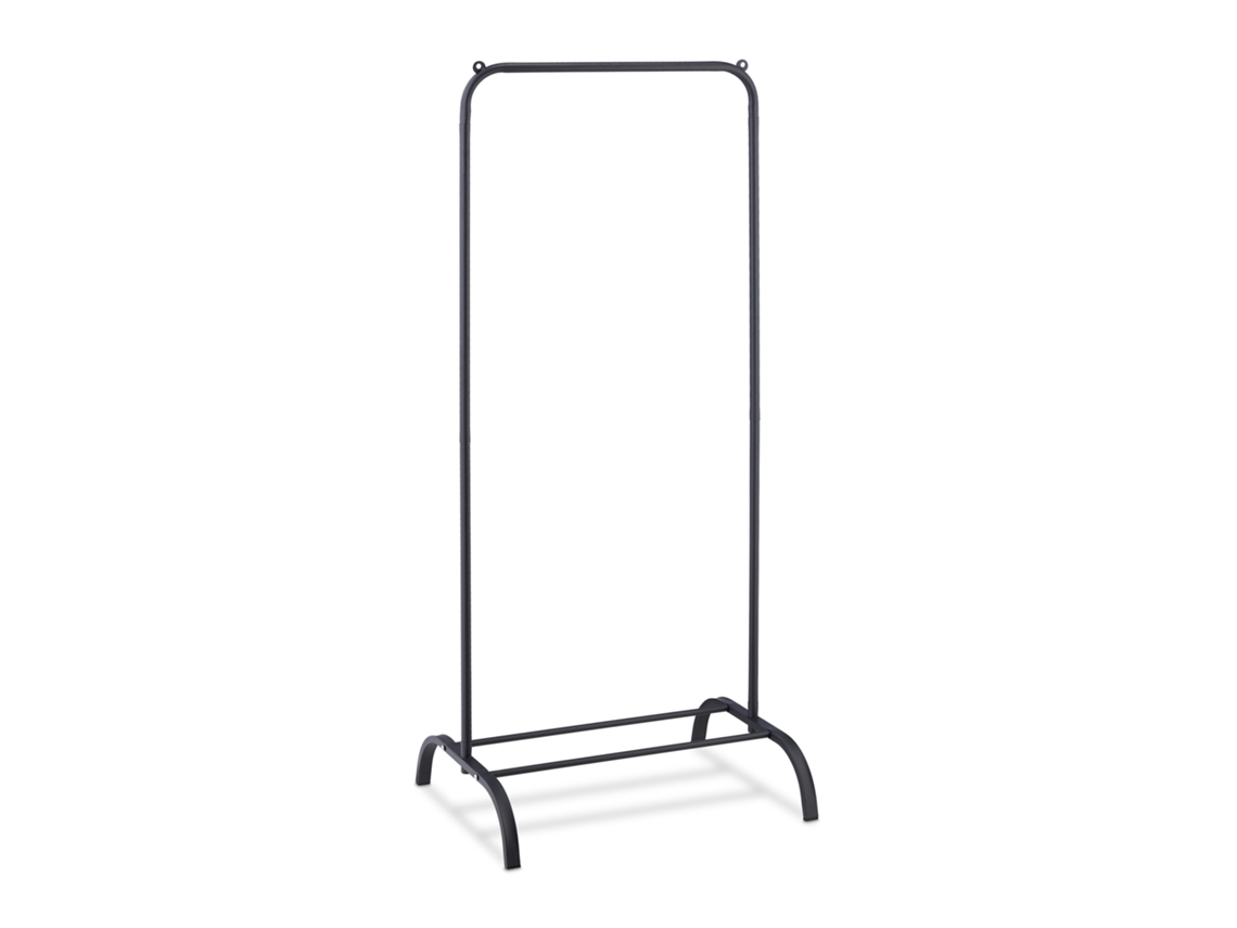 Estendal Relaxdays Em Metal, Com Prateleira, Quarto, Varão Para Roupa, 144 X 60 X 44 Cm, Autônomo, Preto
