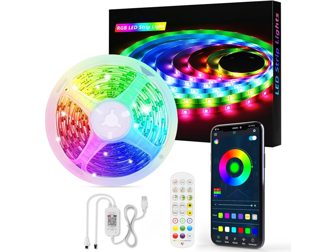 Fita de Led, 5m 150 Leds Bluetooth 5050 Rgb 5v Usb BRILVIBERA