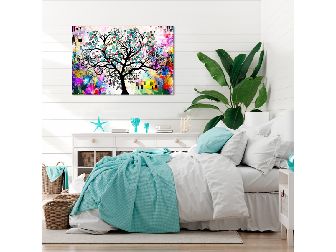 Quadro Moderno DEKOART Arte Abstrata, Árvore da Vida Gustav Klimt (120 X 80cm)