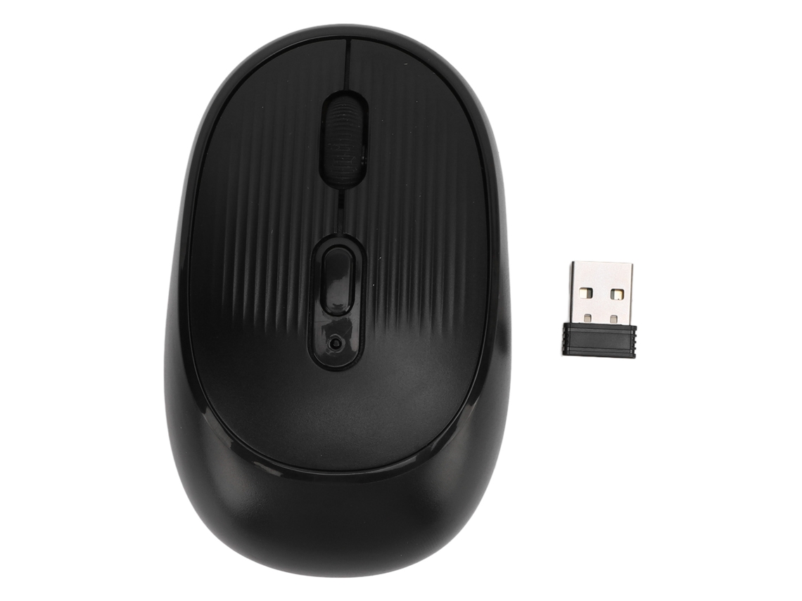Mouse Sem Fio Quieto Portátil 800 2400 Dpi com Receptor Usb para Chromebook Laptop Preto | S/MARCA