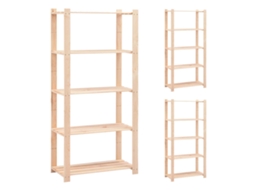Conjunto 3 Storage Rack, Storage Racks Vidaxl Bege Madeira De Pinho (n/a)