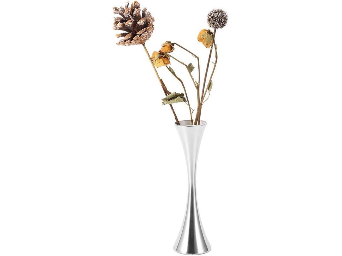Florero Pequeño De Acero Inoxidable, 5x5x17cm, Decorativo Para Centros De Mesa En Bodas, Hogar Y Oficina