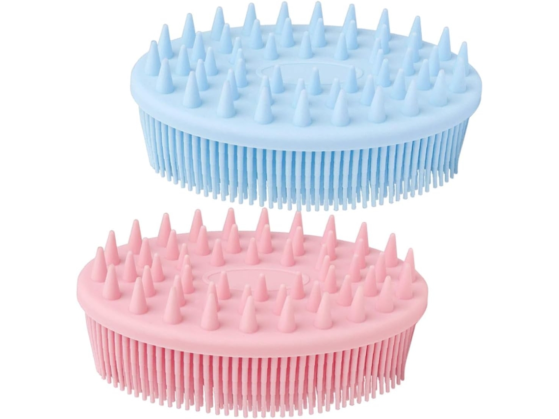 Conjunto De 2-escovas Banho Esfoliantes Duplas Fomiyes Para Limpeza Corporal E Capilar Vendidas Em