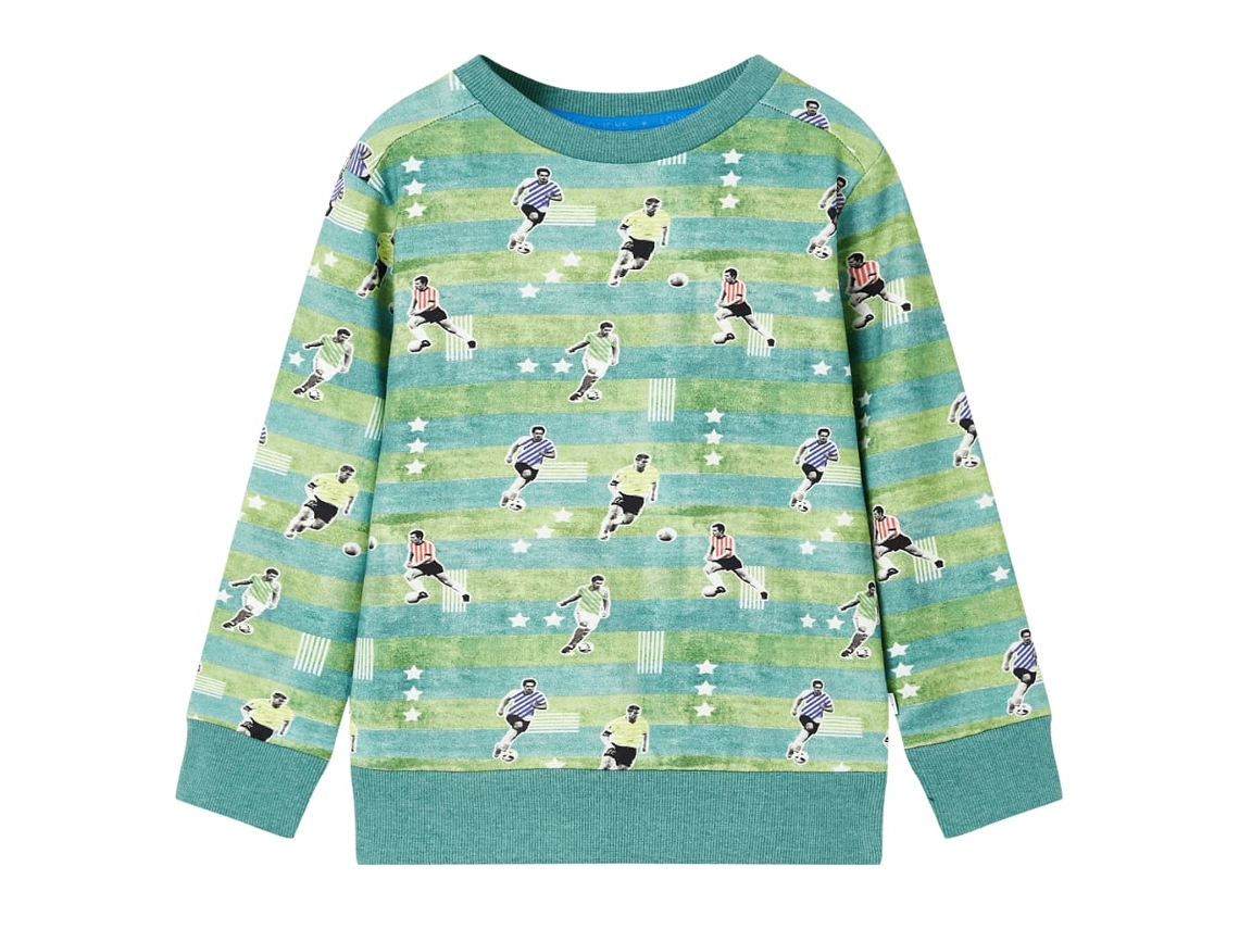 Sweatshirt Para Criança Verde-claro Mesclado 140