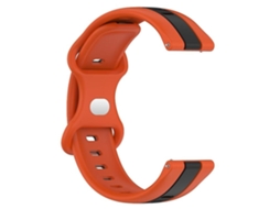 Pulseira Garmin Forerunner Sq2 De 20 Mm Com Fivela Borboleta, Silicone Bicolor Laranja E Preto., Acabamento Moderno
