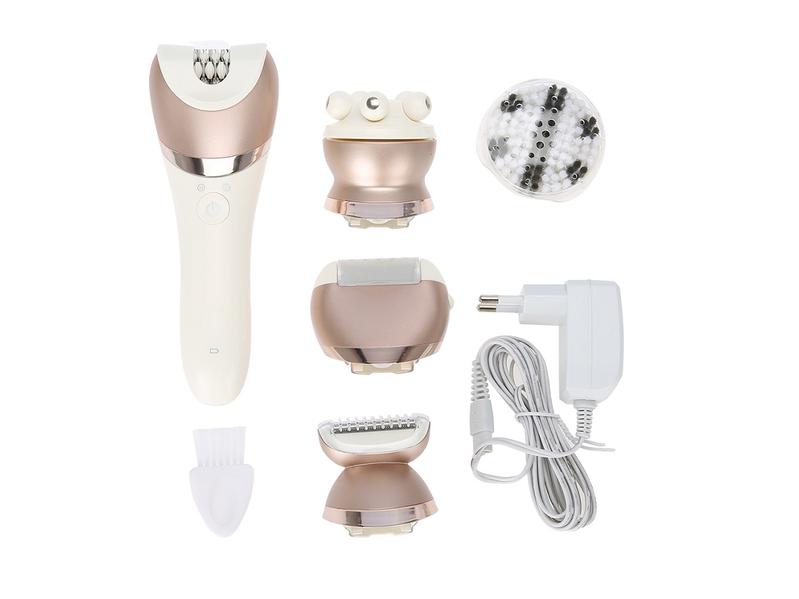 2026 depiladora Recargable Impermeable 5 En 1 para Mujer: Afeitadora, Masajeador Y Cepillo de Limpieza Facial Eléctrico