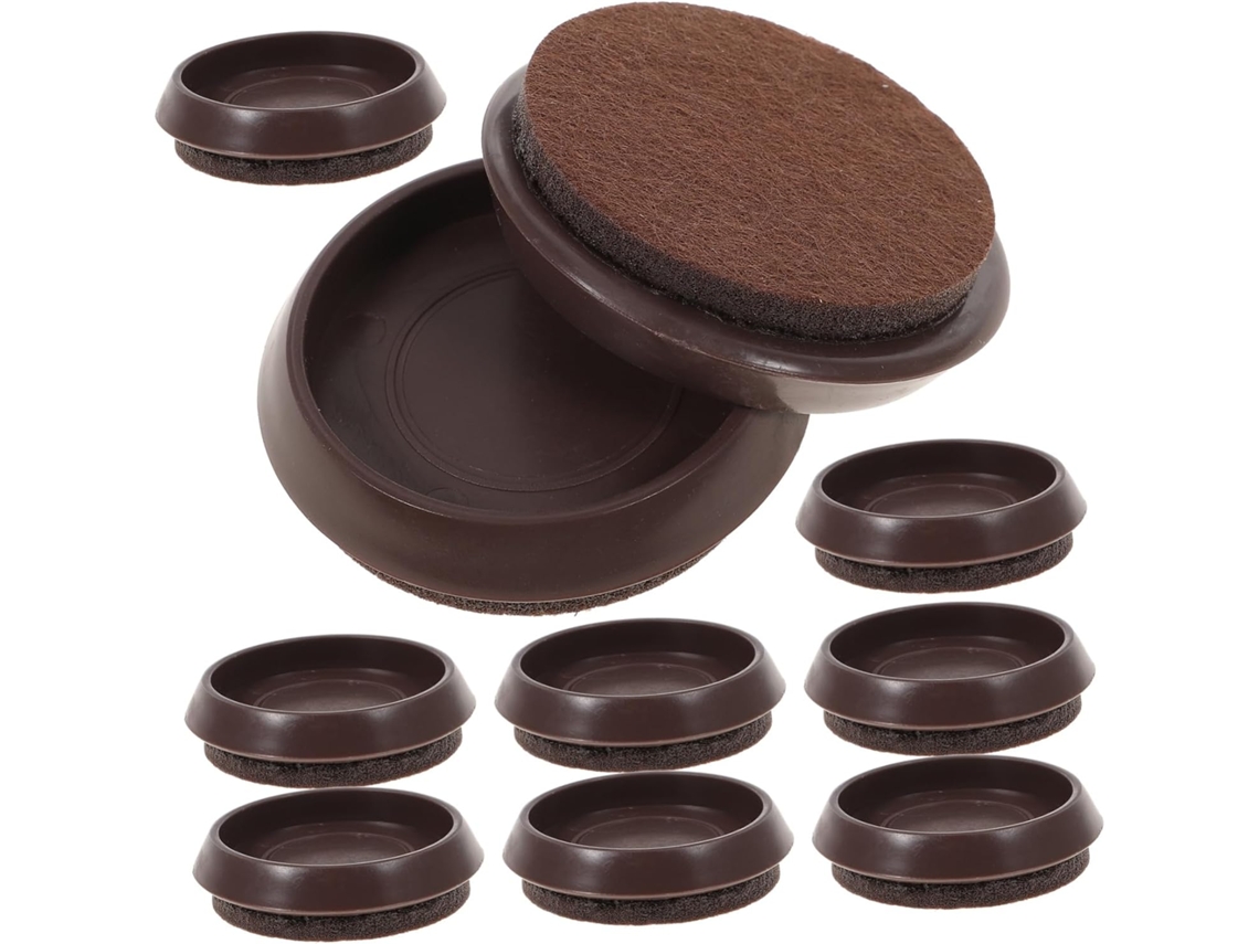 Conjunto De 10 Protetores Antiderrapantes Para Móveis Com Almofada Feltro, Ideais Para Pisos, Cadeiras E Sofás Com