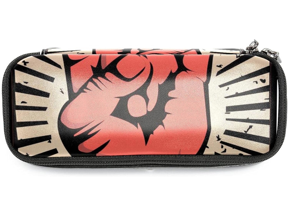 Estojo portátil retrô Red Rock para lápis, com grande capacidade para marcadores, organizador escolar, para mesa, para adultos.