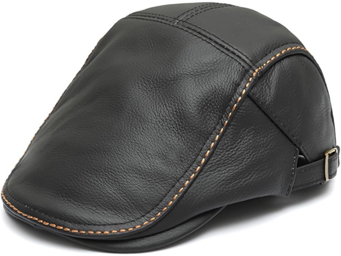 Boné de Couro SFUSHOS, masculino, estilo boina, quente