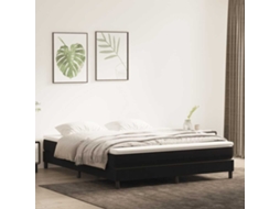 Vidaxl Cama Com Molas Sem Colchão 180x220 Cm Veludo Preto