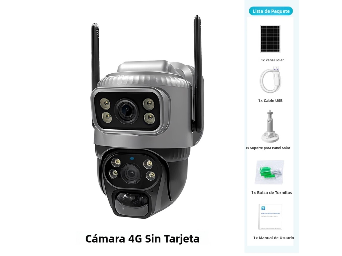 Câmera de Segurança , À Prova D'água, 8mp 4k Hd, Alimentada por Energia Solar. MDUG (sem Sim)