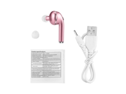 Fones Bluetooth mini Q5, estéreo, rosa dourado, EOOCOO