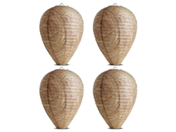 Nova Line 4pcs Ataque de Vespa Falsa Eficaz Deterrente Não Tóxico para Casa Jardim 2025