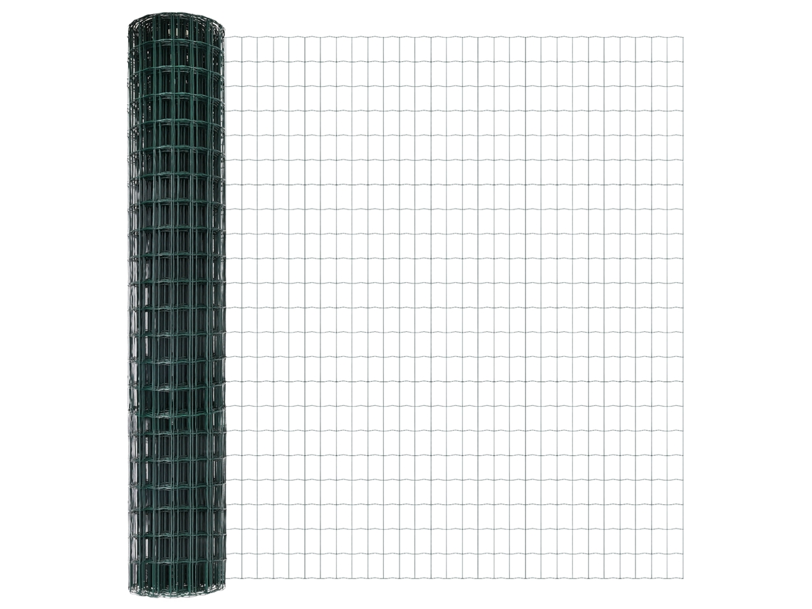 Conjunto 1 Barreira Externa Vidaxl Verde Aço (10 X 1,5 M)